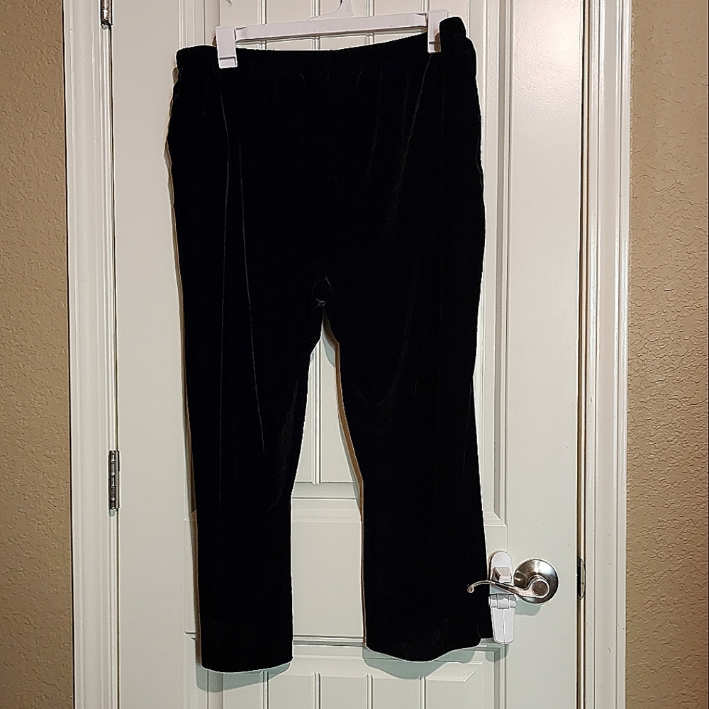 Lands End Black Velvet pants- Size 18